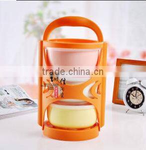 Porcelain&Ceramic Fresh Bowl Set With Plastic Basket