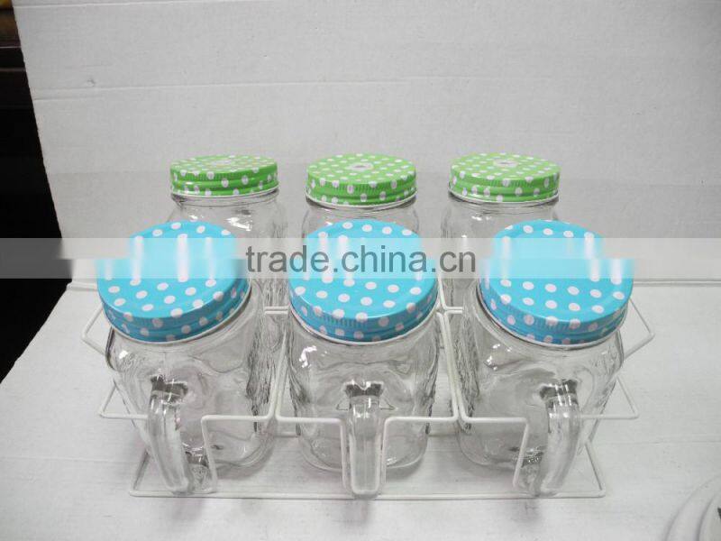 China manufacture 3 pcs glass tumbler with rack