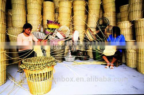 2015 Countryside wicker laundry basket with fabric