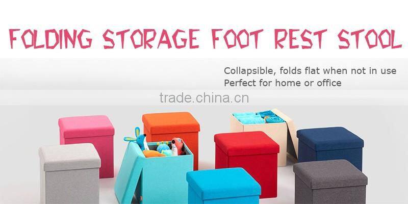 Faux Leather Collapsible Printed Foldable Seat Foot Rest Stool Seat UK Flag