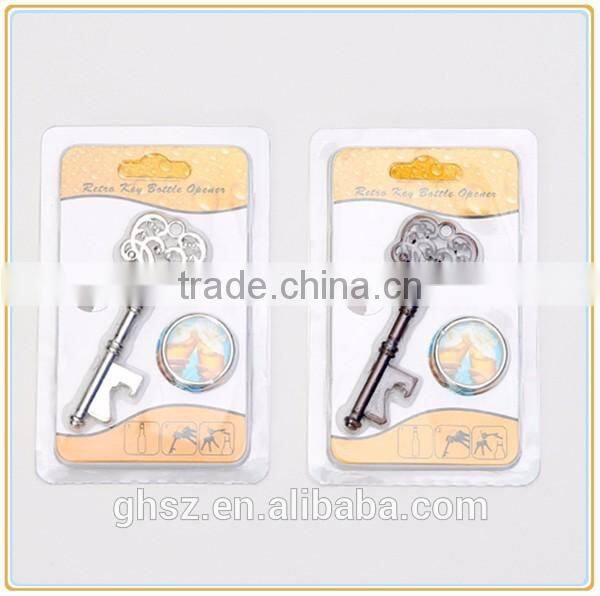 Custom creative promotional items vintage metal key bottle opener manufacturer