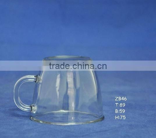Hot deals heat resistant borosilicate glass coffee mug with handle