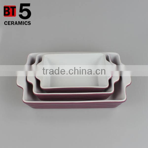 Ceramic Colorful Nice Oven Oblong Baking Tray