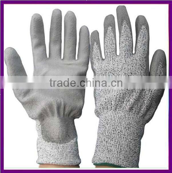 PU Coated Cut Resistant Gloves For Glass Handling ZM779