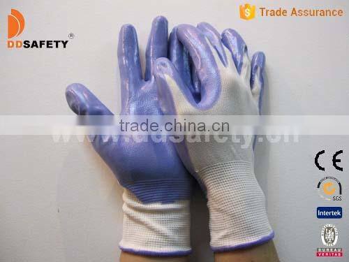 DDSAFETY 2017 Promotion Cheapest Safety Gloves Nitrile Gloves