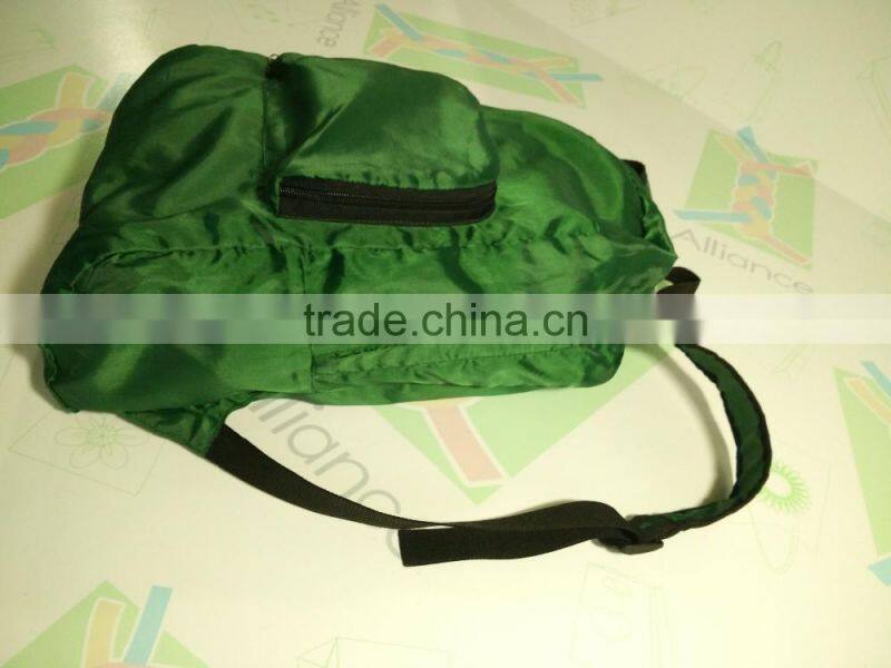 promotional cheap custom classic black polyester foldable school backpack waterproof light portable climbing travel stoarge bag