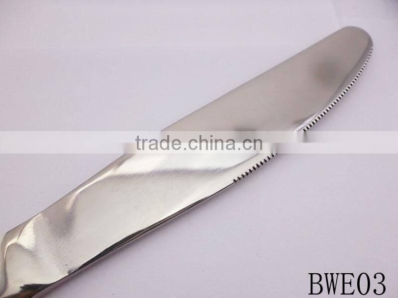 metal stainless steel telescopic high quality dinner kinfe/Steak knife with sawtooth