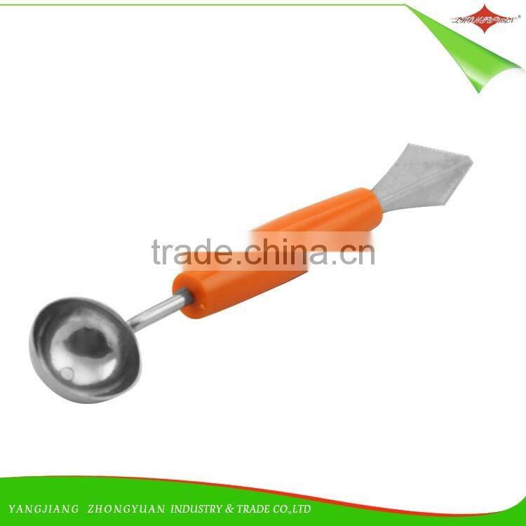 ZY-F1490 double head stainless steel fruit carving melon baller tools