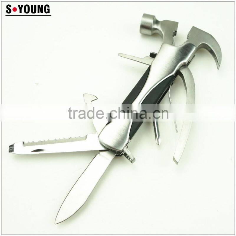 91020 6 Inch Multi Tool Stainless Steel Hammer Multifunction Foldable Portable Combination Tool Clam