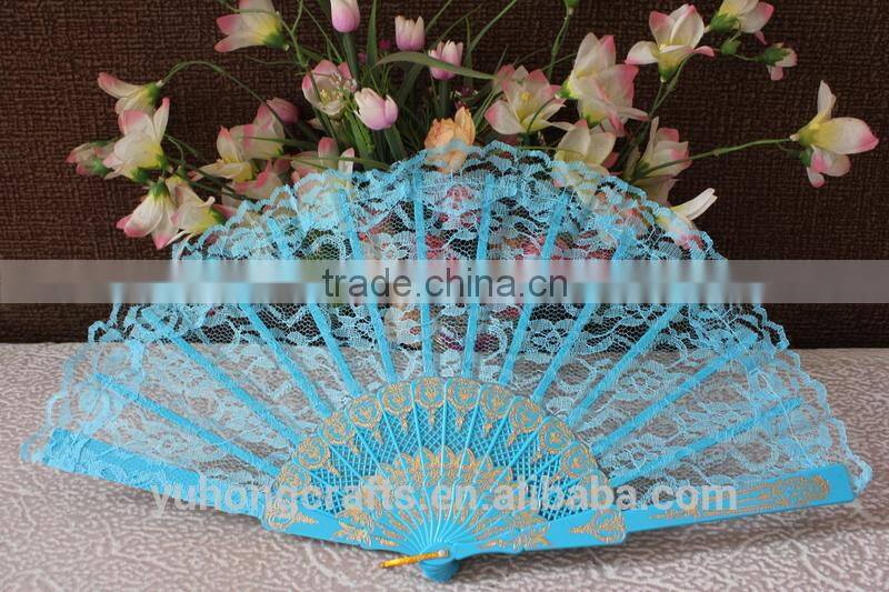 Handmade plastic wedding hand fan
