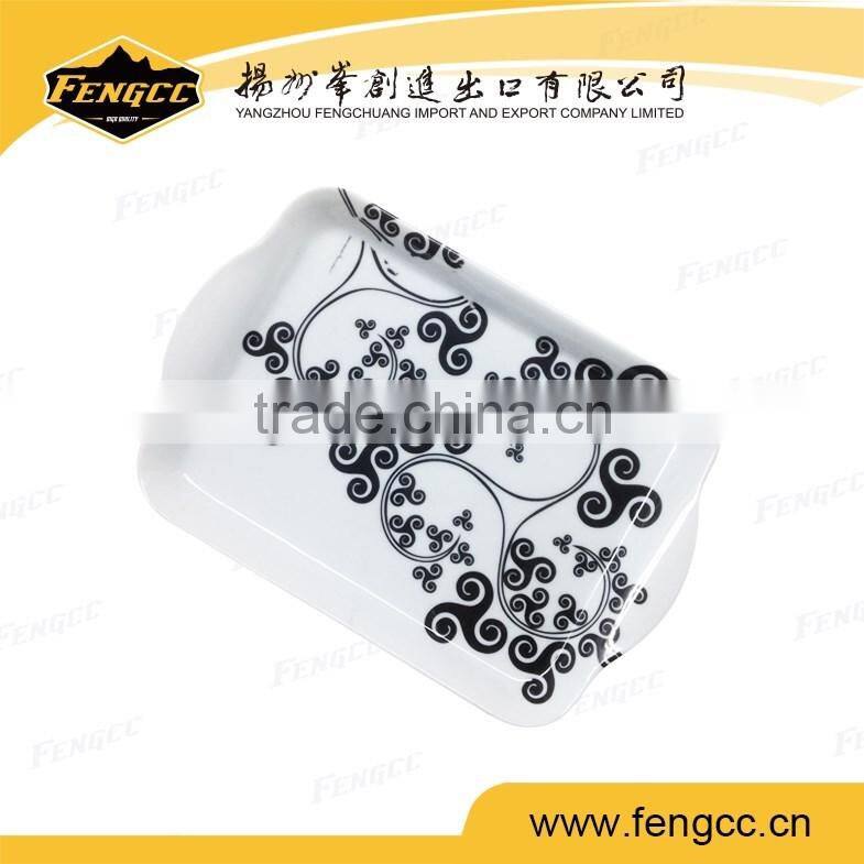 Home family dinning hall rectangle food desert melamine palte