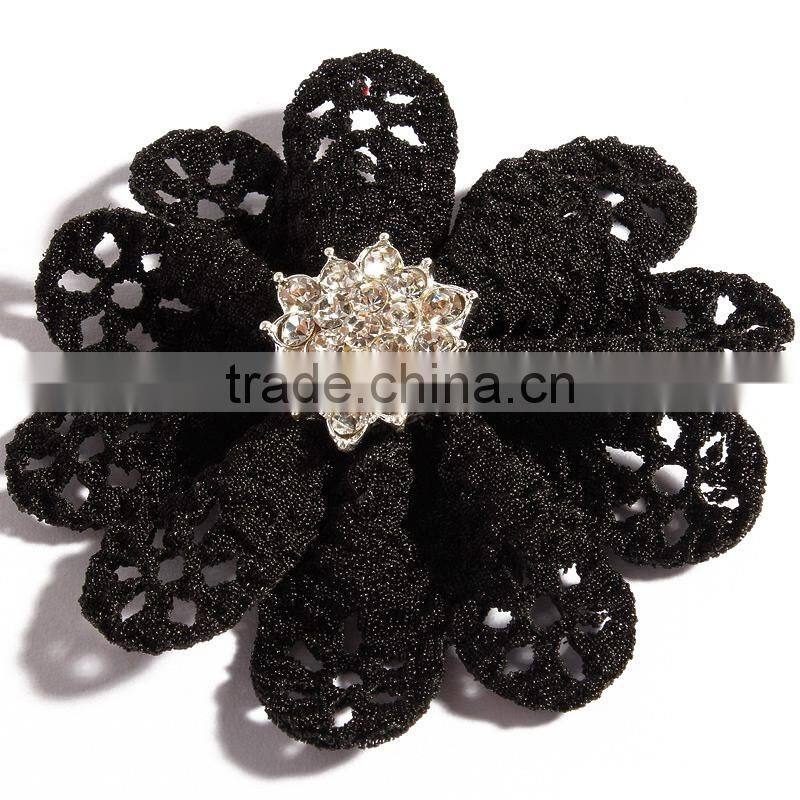mini cute fabric flower clip for kids hair accessories