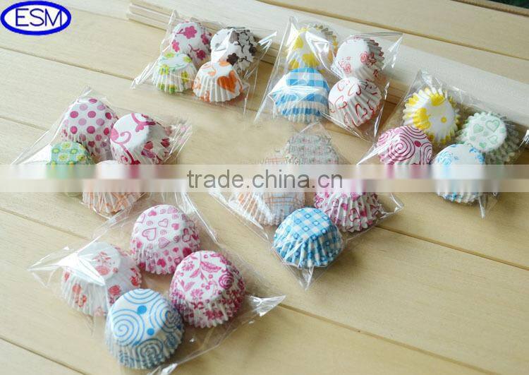 Colorful Round Shape cupcake square paper baking cups