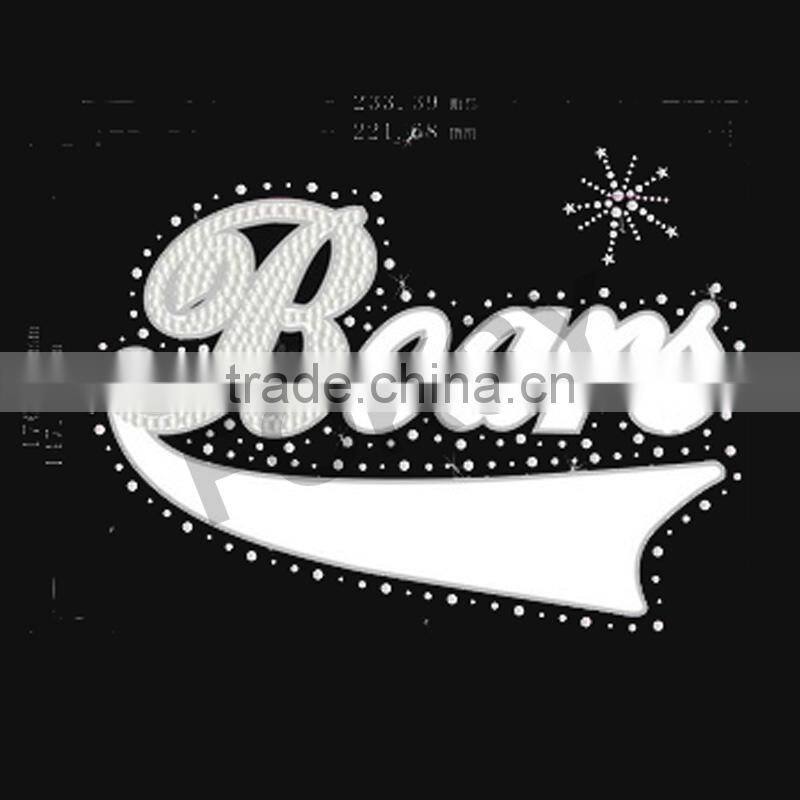 Bills embroidered iron-on patches, embroidered rhinestone motif