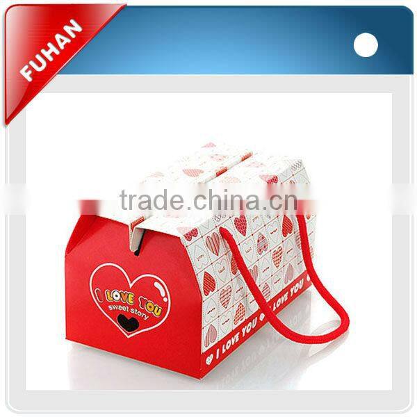 fancy quality fashion design corrugated paper gift boxes with handle