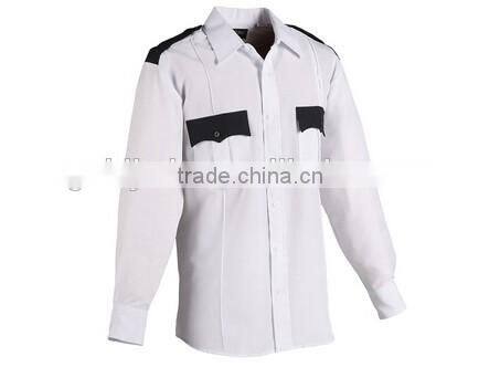OEM Custom logo men's security guard uniform shirts