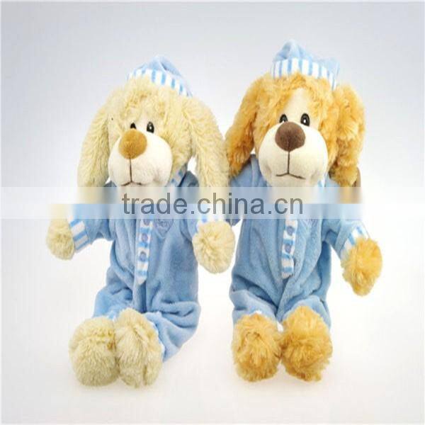 Sitting super soft stuffed doggy baby first tv plush toys