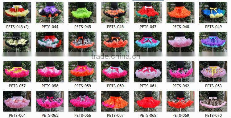 High quality wholesale kids skirt chiffon pettiskirt tutu