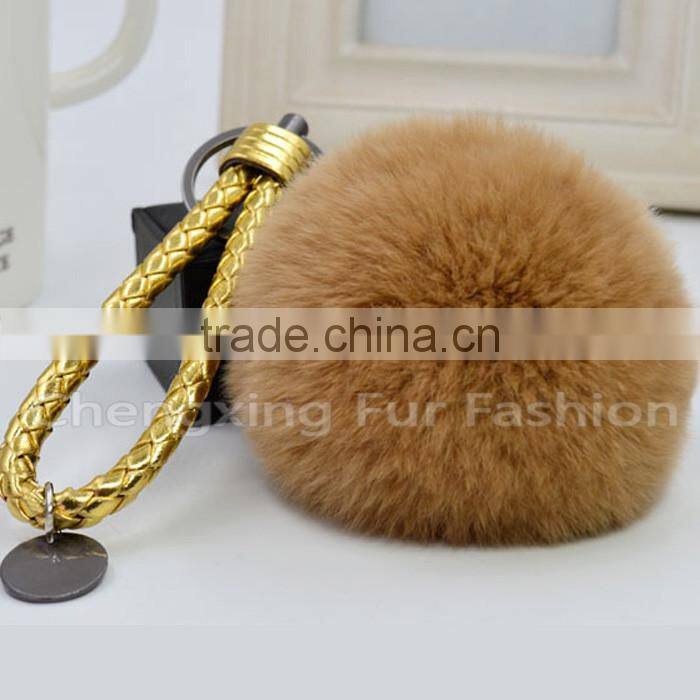 CX-R-24 Keychain Genuine Rex Rabbit Fur Mobile Phone Charm
