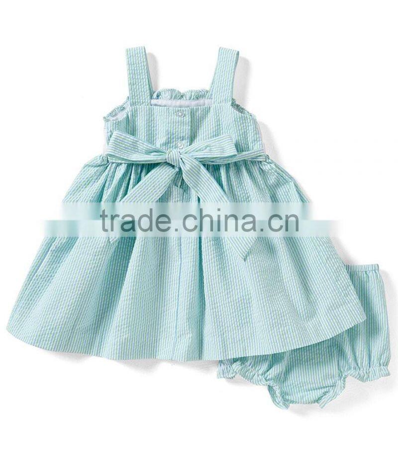 2017 wholesale boutique baby mint green clothing organic 100% cotton baby romper two pieces toddler clothing