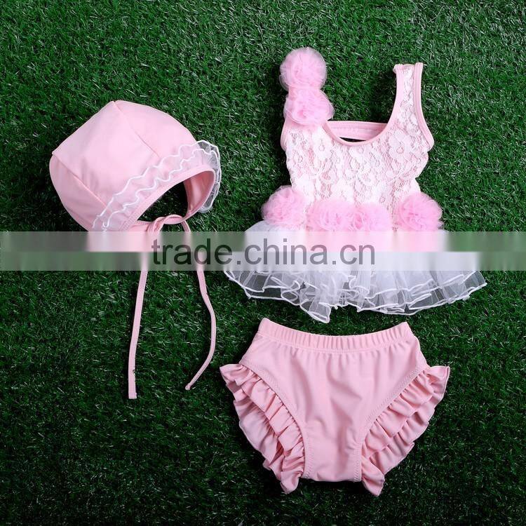 Fashion three piece swimming wear girl bathing suit for summer bikini girl swimming suit girl bath dresses