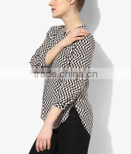 Latest shirt designs for women custom sexy ruffle raglan shirt