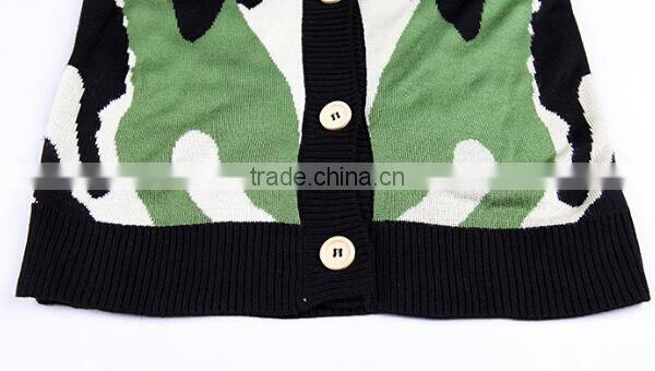 Camouflage Design Thin Knitted Sweater Cardigan Factory