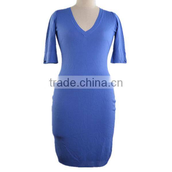 Latest new style bodycon long sleeve women dresses made in China