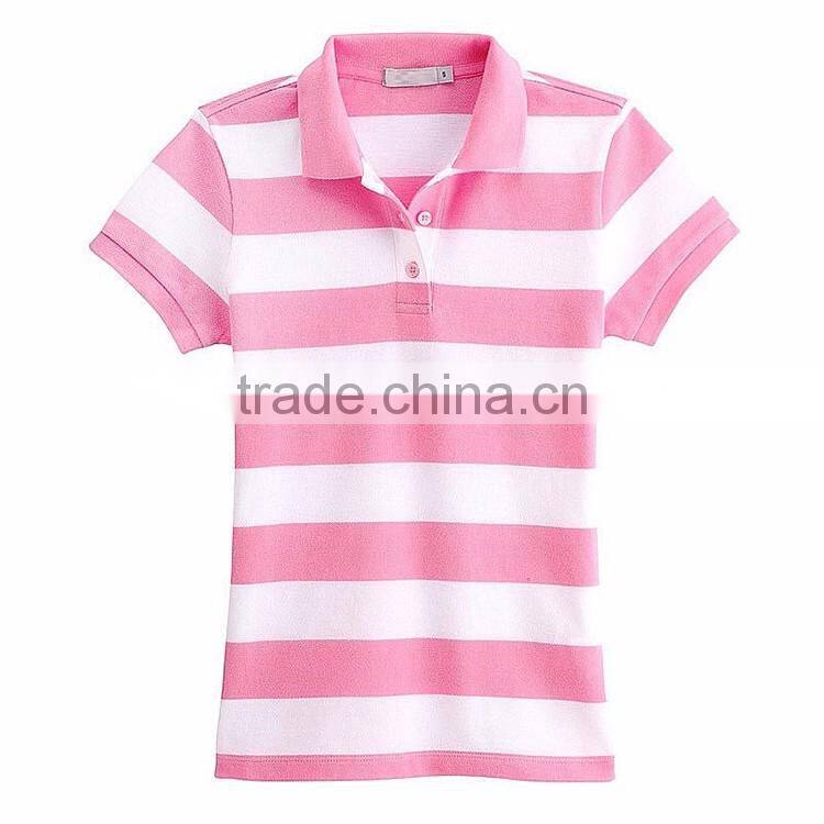 China factory new design custom color combination women polo shirts