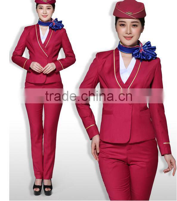 OEM Custom Women Pilot Skirt Airline Stewardess Uniform