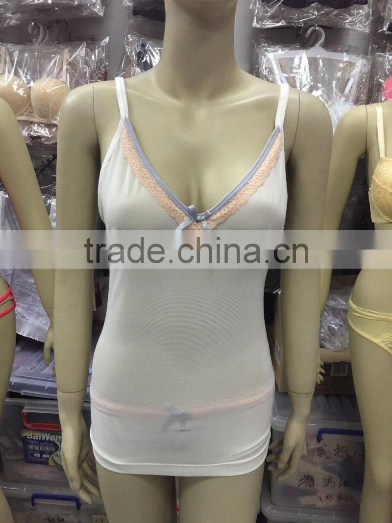 Pure angel night dress breathable comfortable wearing soft bra 2016 new designs