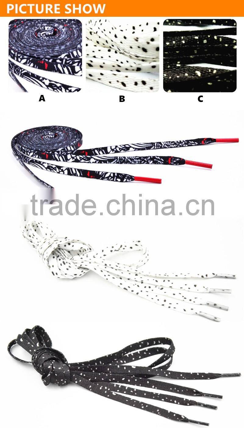 Flat Shoes Laces High Quality Speckled Shoelaces for Running Sneakers Yeezy Boots and Sports Canvas