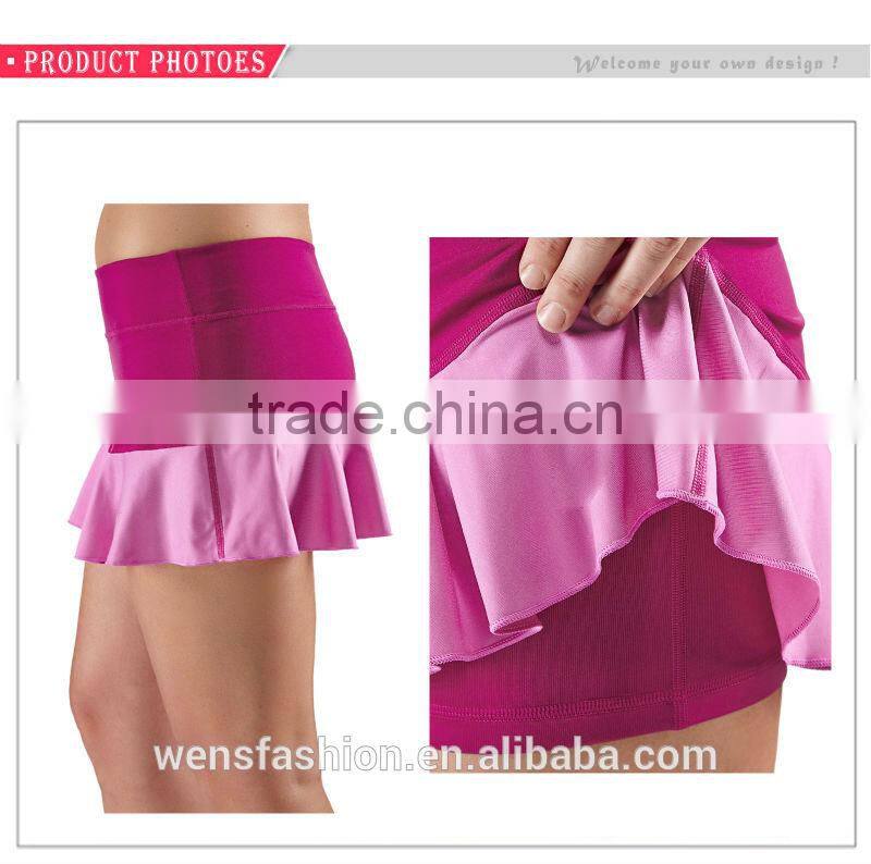 Ladies tennis fashion running skirt wholesale tennis mini-skirt