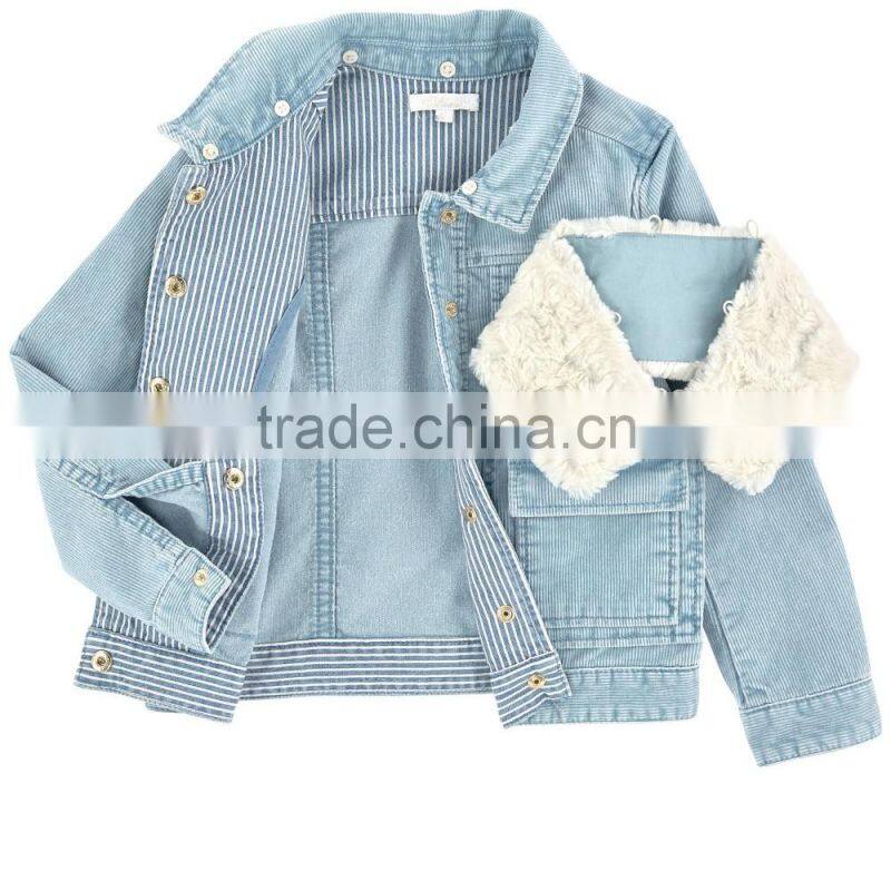 Fashion new design bomber jacket wholesale denim children winter jacket