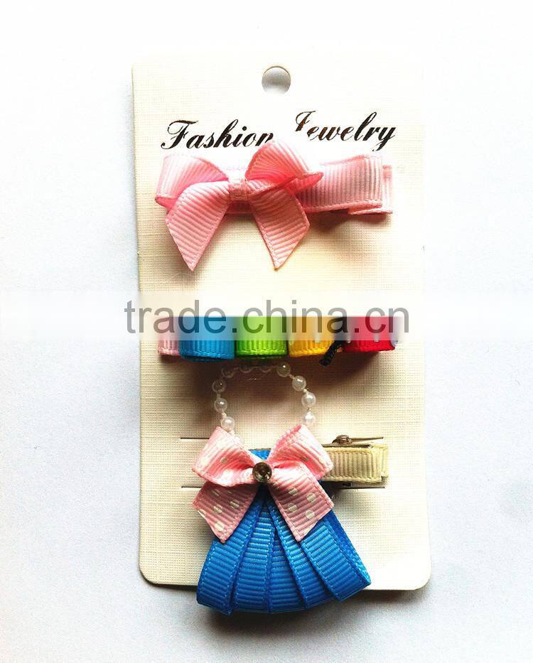 3pcs girl's stylish designer hair clip set, girl fancy hair clips set, hair clips for girls