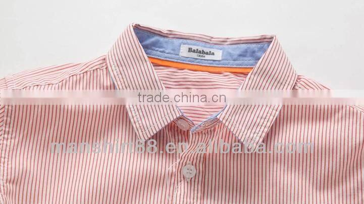 2016 left chest pocket contrast color oxford kids shirt