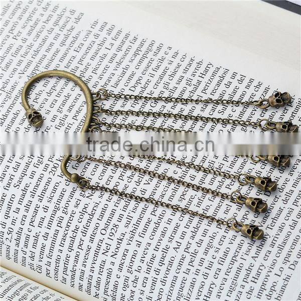 Fashion Tassel Halloween Skull Ear Cuff Clip On Stud Wrap Earrings