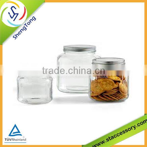 High quality glass jar with lid wholesale hot selling