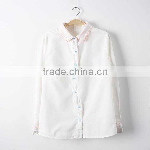 Fashion embroidery summer ladies/mans shirt
