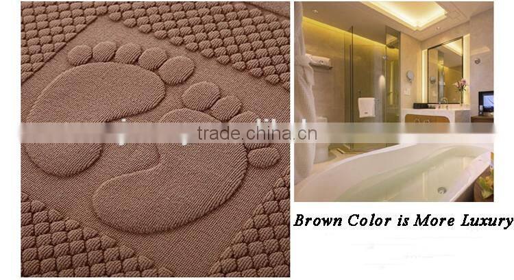 Luxury hotel water absorbent bath mat set