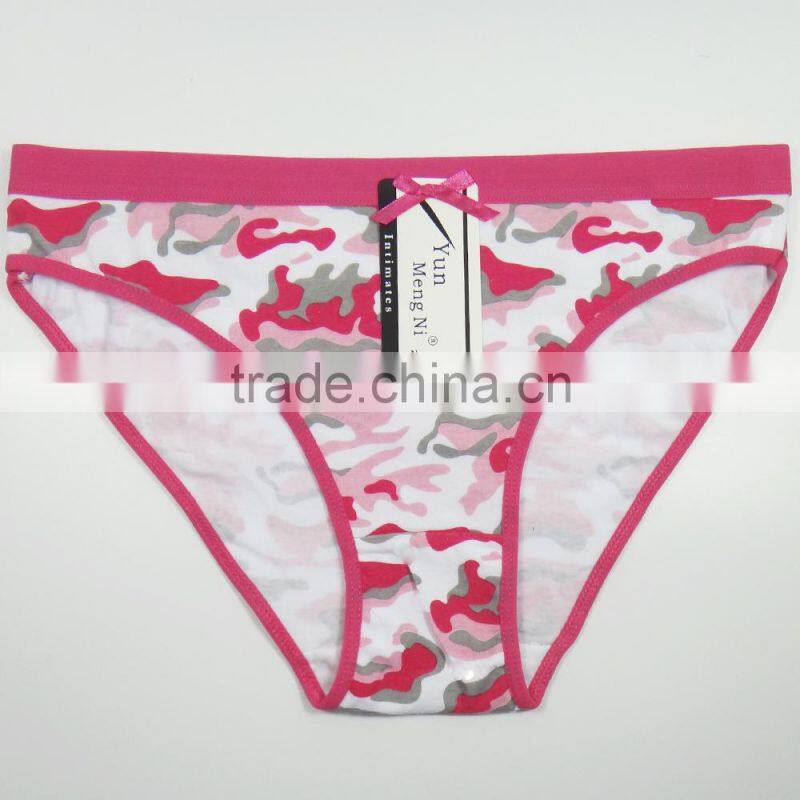 solid color lace women cotton brief panties/yje wholesale plus size sexy cotton breathable underwea panties/mulit color