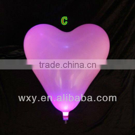 New Heart Shape LED Light Latex Balloon Flashing balloon Party Decoration Valentine's day Gifts