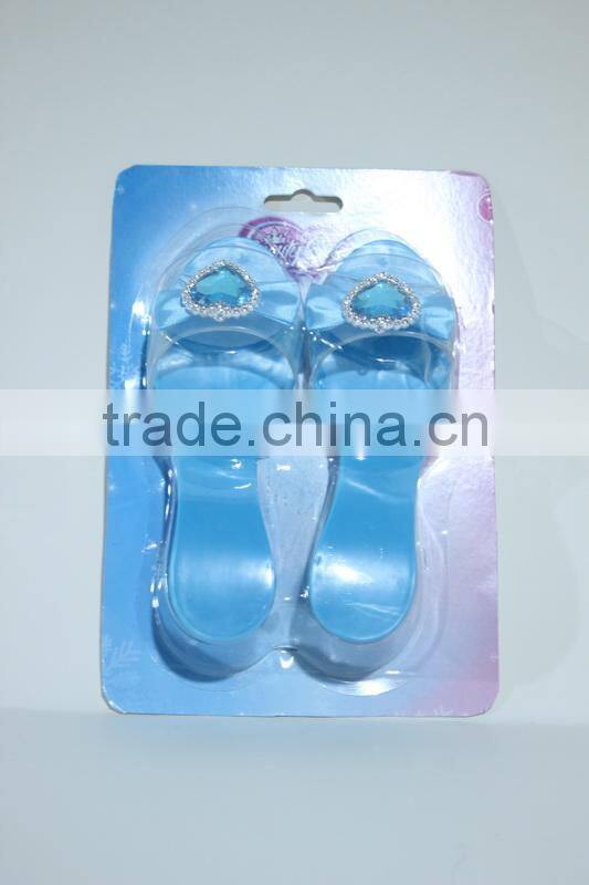 New fashion Set Top quliaty for Kids Blue shoes elegant Frozen Elsa Princess shoes Set for Girl halloween