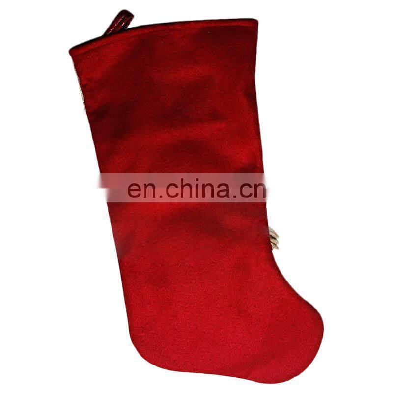 43CM Large 3D Green and Red High Quality Home Decoration Gift Christmas Stockings with Christmas Grass - Snowman