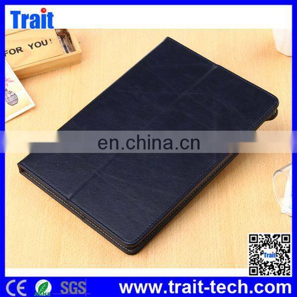 Beautiful Color Wallet Style Side Flip Stand Card Slots Elastic Belt for ipad air 2 leather case