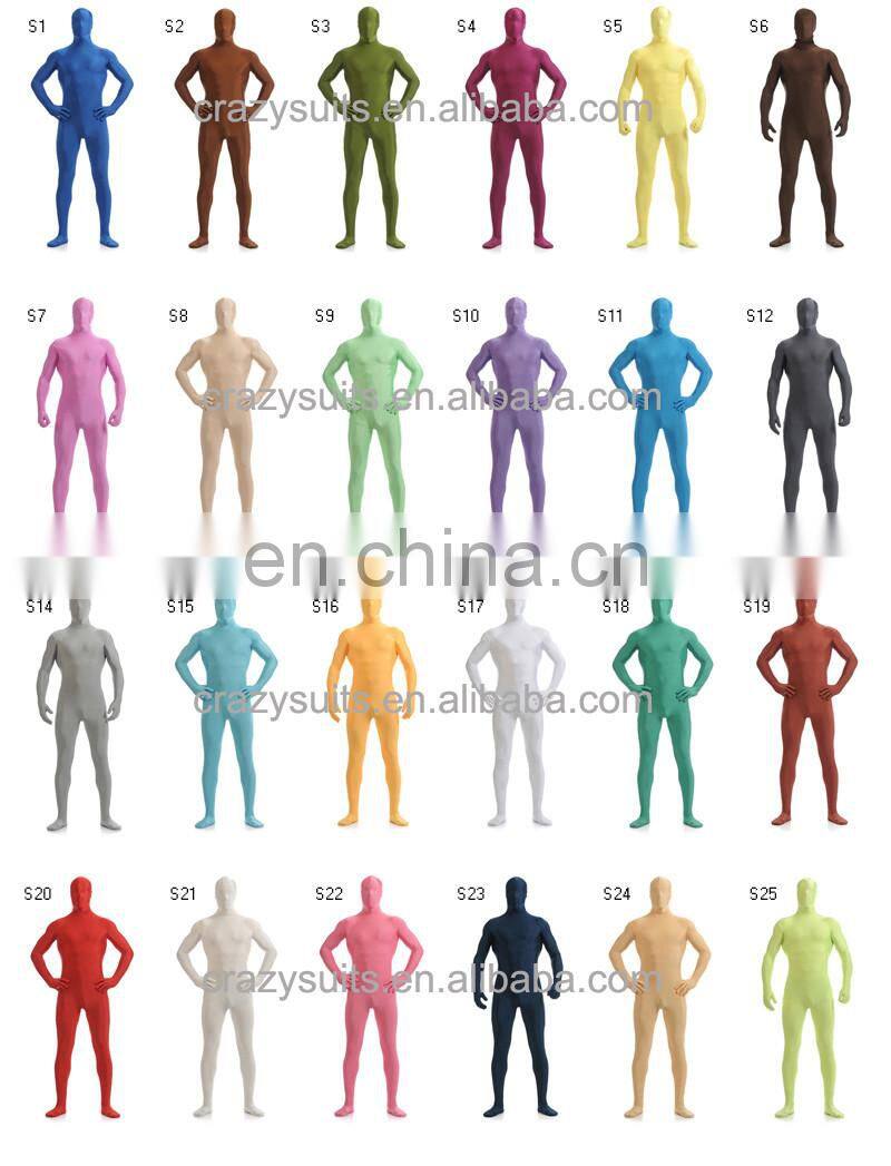 Light Yellow 2nd Skin Body Suit Costume Catsuit Adult Zentai Jumpsuit Unitard