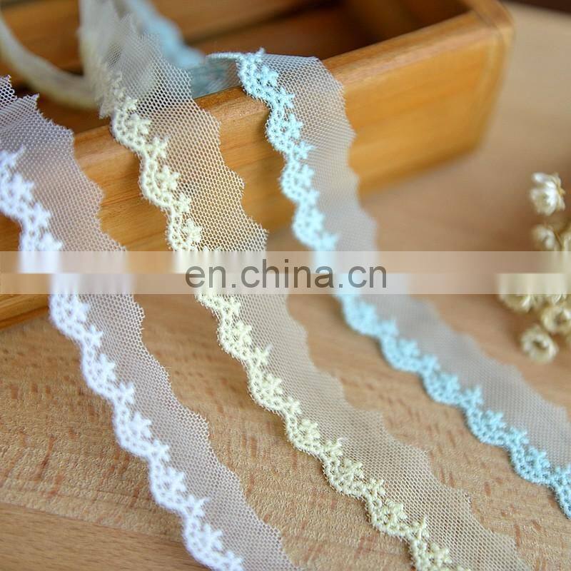 2018 new design colorful embroidery mesh lace tirmming
