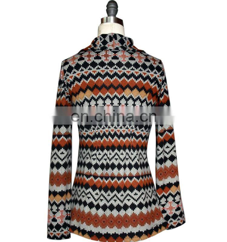 new design striped necktie fashion lady one piece design hot sale women casual party blouse cardigan