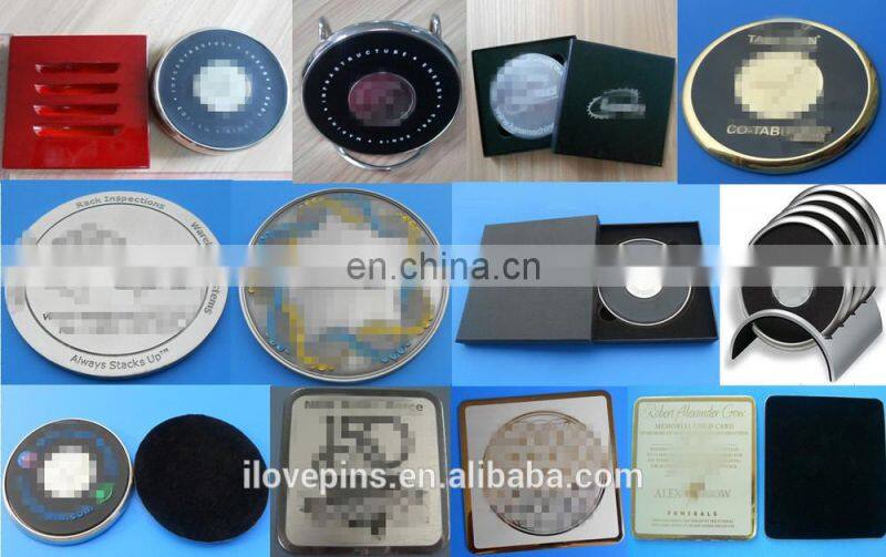 New design cheap custom stainless steel coaster