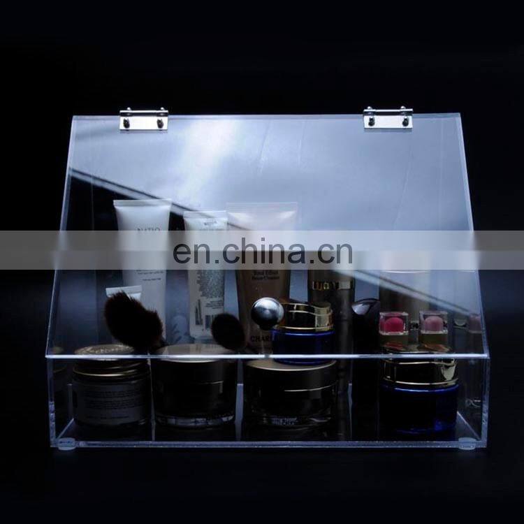 High transparent acrylic cosmetic storage display boxes